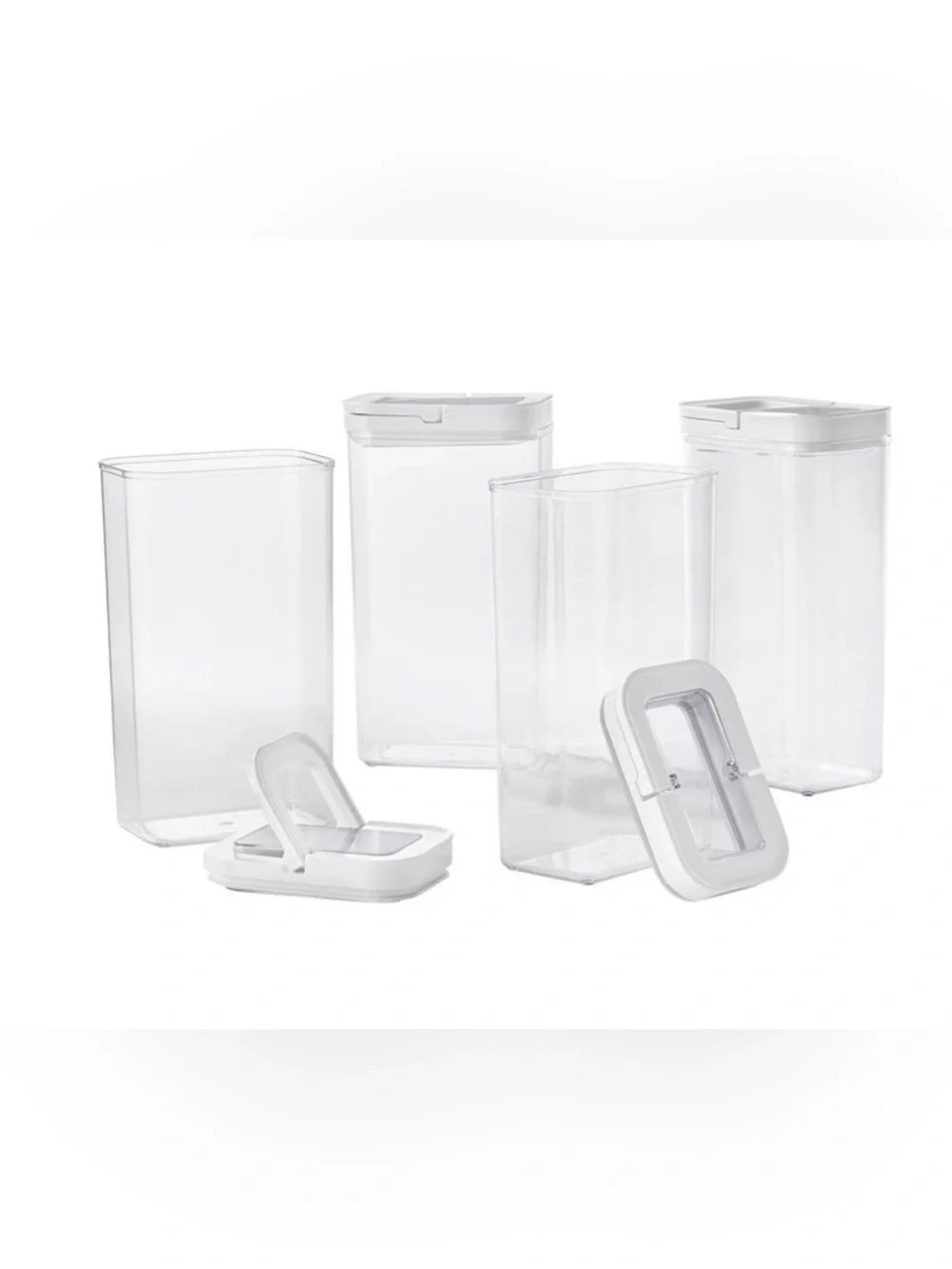 Member’s Mark Airtight 4-Pack Flip Lock Storage Canister - Clear Plastic (Set)